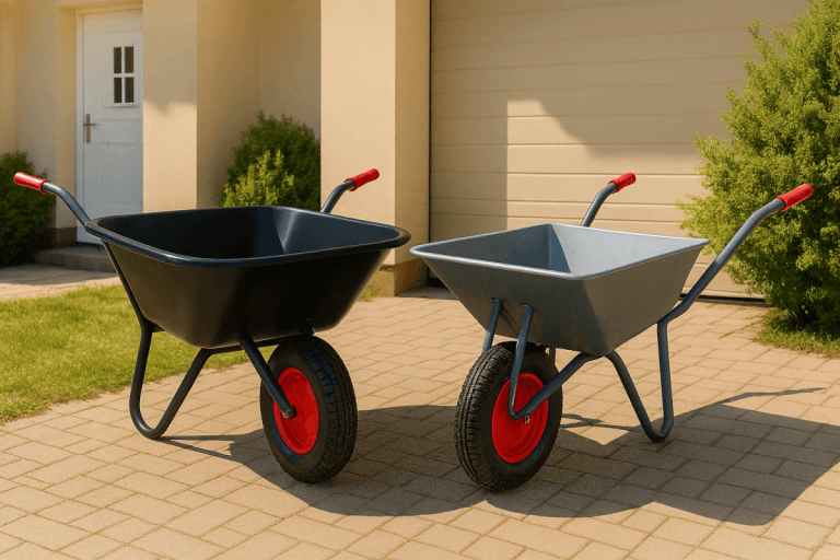 Taczki metalowe czy z tworzywa sztucznego? Co warto wiedzieć o poszczególnych materiałach i wykończeniach?